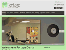 Tablet Screenshot of portagedentalcenter.com
